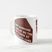 Hou van me als chocoladetaart Grappige mok (Voorkant links)