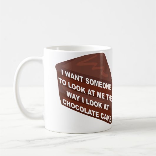 Hou van me als chocoladetaart Grappige mok (Links)