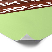 Hou van me als van chocoladetaart Grappige Poster  (Hoek)