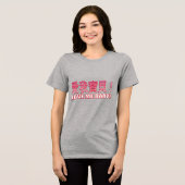 HOU VAN ME BABY! (ROZE/WIT) Tri-Blend SHIRT (Voorkant volledig)