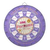 "Hou van me, hou van me niet" Fortune Telling Dart Dartbord (Voorkant)
