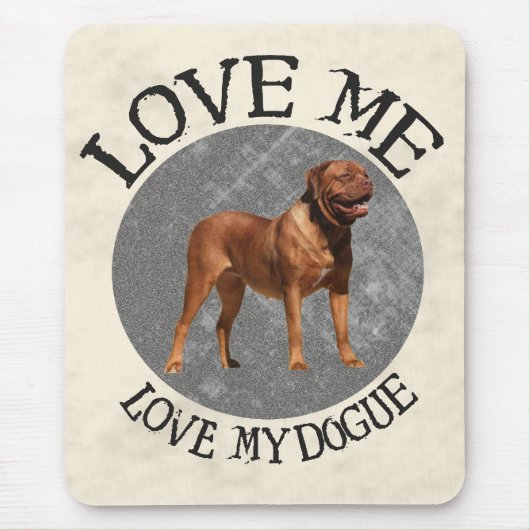 Hou van me, hou van mijn hond muismat (Voorkant)