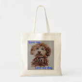 Hou van me, hou van mijn hond tote bag (Voorkant)