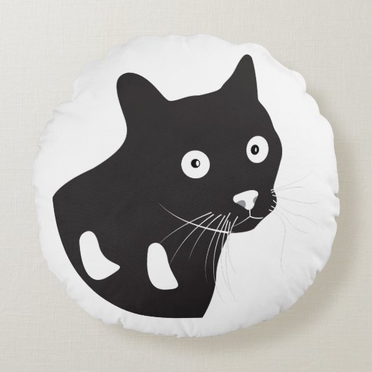 Hou van me, hou van mijn zwarte kat rond kussen (Voorkant)