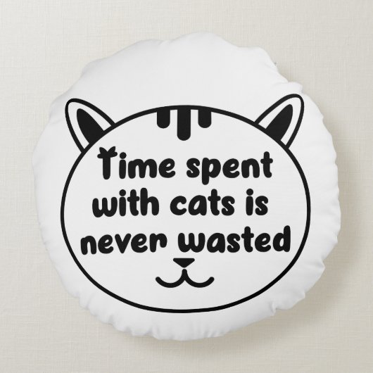 Hou van me, hou van mijn zwarte kat rond kussen (Achterkant)