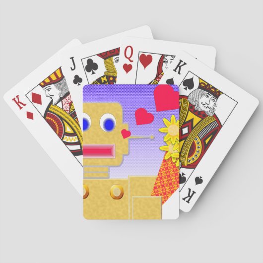 Hou van me, ik ben een robot pokerkaarten (Achterkant)