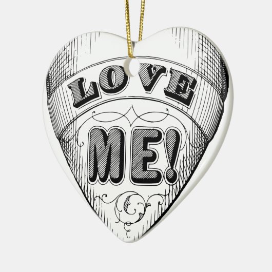 Hou van me keramisch ornament (Links)