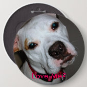 Hou van me? knoop ronde button 6,0 cm (Voorkant /achterkant)