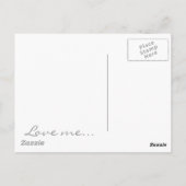 Hou van me met roos briefkaart (Achterkant)