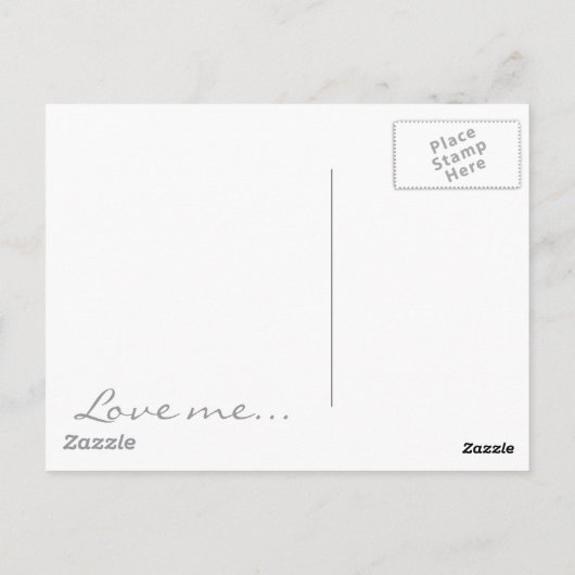 Hou van me met roos briefkaart (Achterkant)