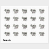 Hou van me.. ronde sticker (Vel)