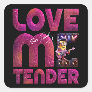 Hou van me teder vierkante sticker