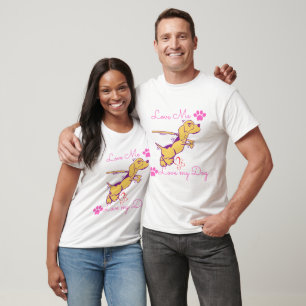 hou van me van mijn hond grappig t-shirt