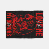 Hou van me zoals mijn demonen doen emo halloween G Fleece Deken (Voorkant (Horizontaal))