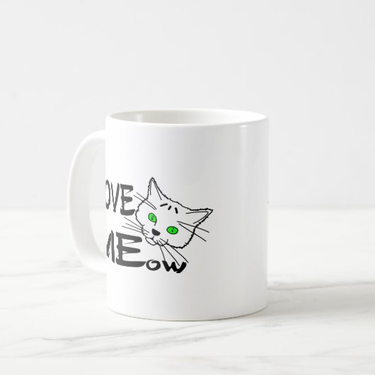 Hou van meow koffiemok (Voorkant links)
