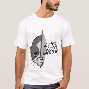 Hou van miauw Kattenliefhebber Design #Catlover #C T-shirt