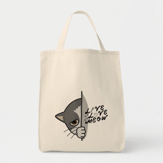 Hou van miauw Kattenliefhebber Design #Catlover #C Tote Bag (Voorkant)