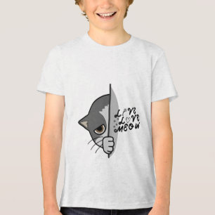 Hou van miauw Kattenliefhebber Design #Catlover #C Tri-Blend Shirt