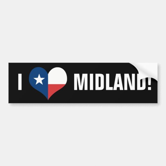 HOU VAN MIDLAND, TX! BUMPERSTICKER (Voorkant)