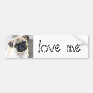 hou van mij - cute mops bumpersticker