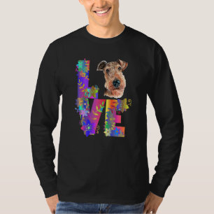 Hou van mijn Airedale Terrier Hondenras T-shirt