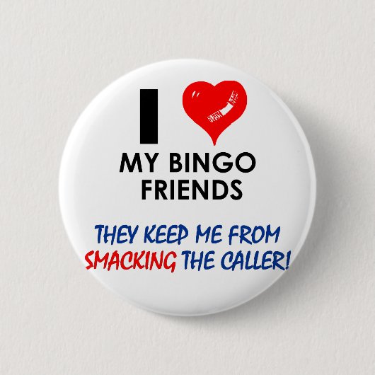 Hou van mijn Bingo Friends! Ronde Button 5,7 Cm (Voorkant)