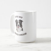 Hou van mijn Border Collie Koffiemok (Voorkant links)