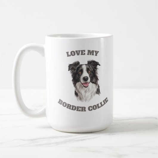Hou van mijn Border Collie Koffiemok (Links)