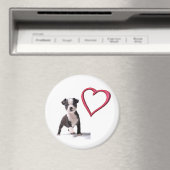 Hou van mijn Boston puppy hondenmagneet Magneet (Insitu (Vaatwasser))