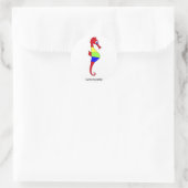 Hou van mijn buik ronde sticker (Tas)