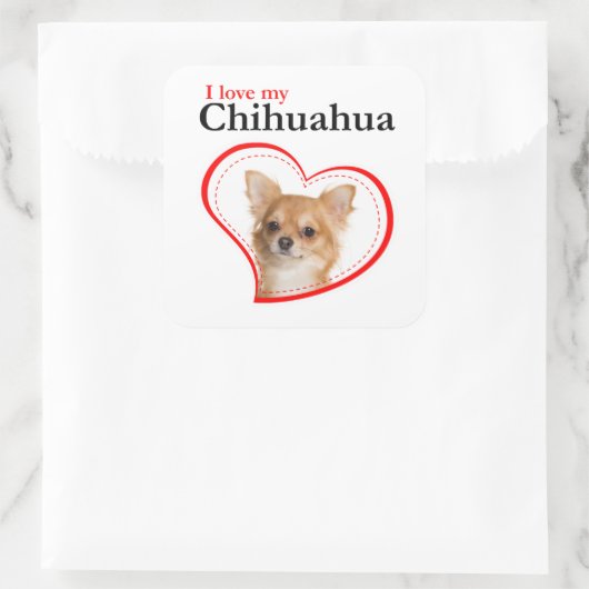Hou van mijn Chihuahua Stickers (Tas)