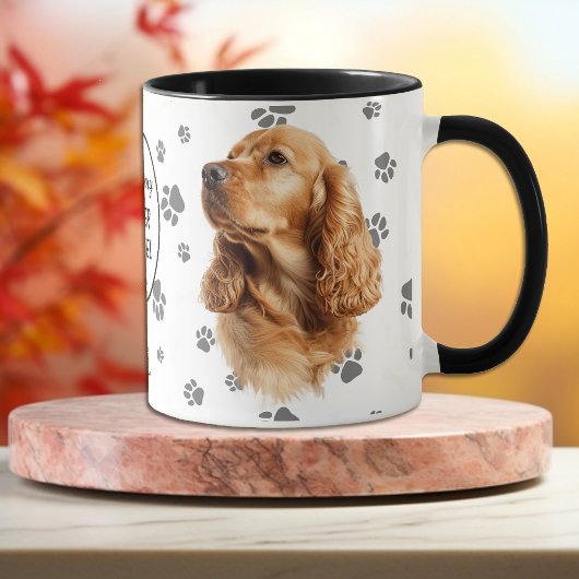Hou van mijn Cocker Spaniel hondenpootafdruk Mok