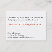 hou van mijn held, schoeisel geel lint, echtgenote visitekaartje (Achterkant)