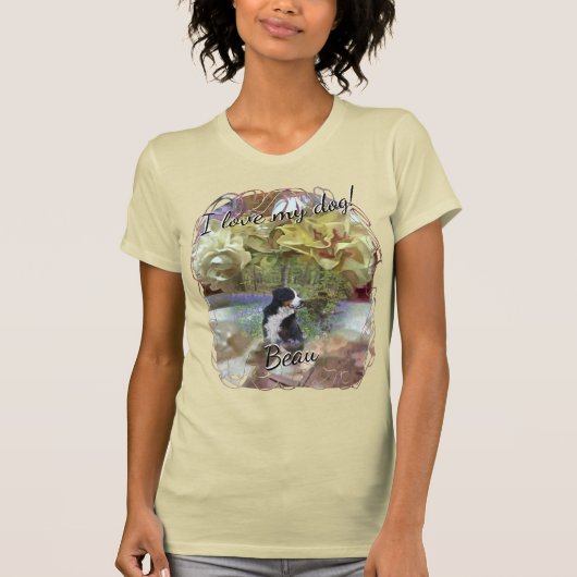 Hou van mijn hond First Spring Flowers PCM1 T-shirt (Voorkant)