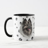 Hou van mijn Keeshond hond Pawprint Mok (Links)