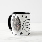 Hou van mijn Keeshond hond Pawprint Mok (Voorkant links)