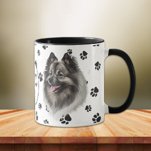 Hou van mijn Keeshond hond Pawprint Mok