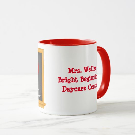 Hou van mijn leraar! Fijne Valentijnsdag! Mok (Voorkant rechts)