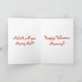 Hou van mijn mama feestdagen kaart (Binnen)