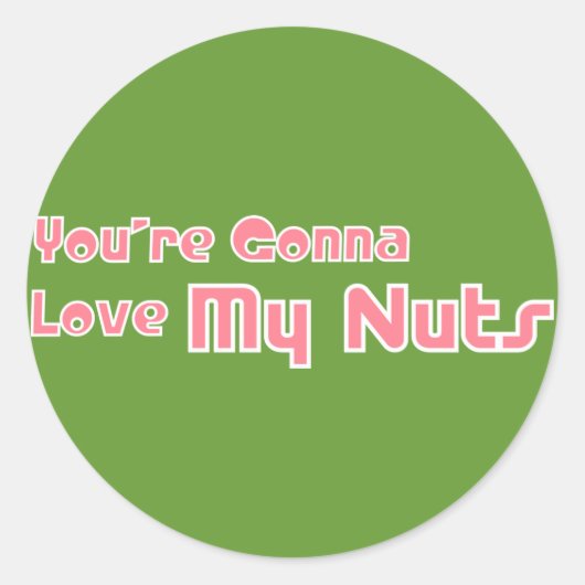 Hou van mijn noppen ronde sticker (Voorkant)