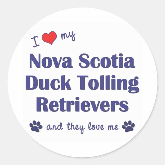 Hou van mijn Nova Scotia Duck Tolling Retrievers ( Ronde Sticker (Voorkant)