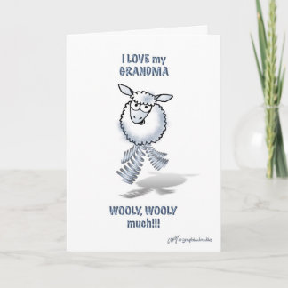 Hou van mijn oma wollig, wollig veel! kaart