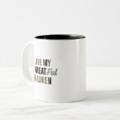 hou van mijn ondankbaar grote kinderen tweekleurige koffiemok (Voorkant links)