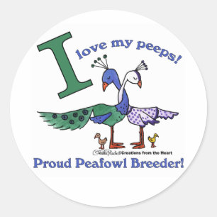 Hou van mijn peeps-fokkers ronde sticker