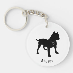 Hou van mijn Pittie  DBL Sided Sleutelhanger