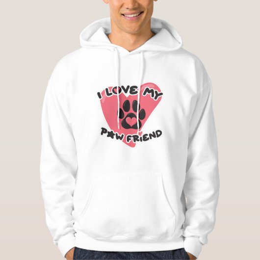 Hou van mijn poot vriend - Valentijnsdag Gift Hoodie (Voorkant)