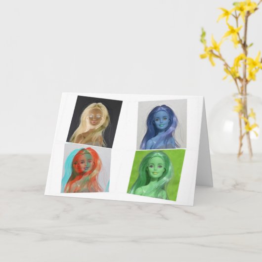 Hou van mijn poppen kaart (Gele Bloem)