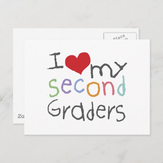 Hou van mijn tweede klas briefkaart (Voorkant / Achterkant)