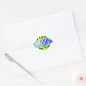 Hou van mijn vis ronde sticker (Envelop)