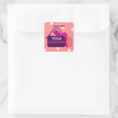 Hou van mijn Yoga Vierkante Sticker (Tas)